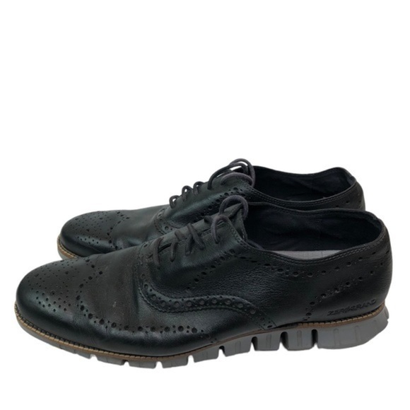 Cole Haan Zerogrand Leather Gripped Dress Shoes Black main image 9
